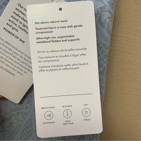 Athleta Elation Textured Tight Legging Size Small Blue NWT New - Picture 13 of 16